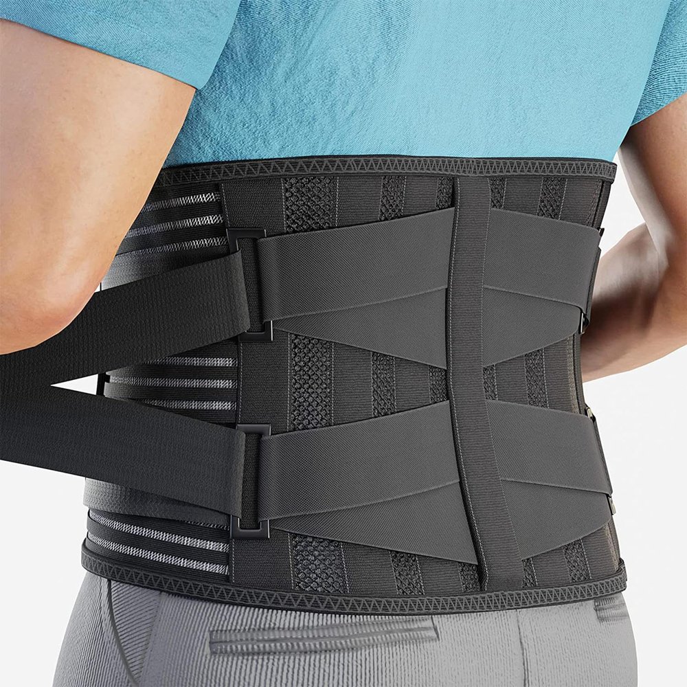 Xzeit Back Support For Men And Women, 6 Pieces To Relieve Back Pain, Adjustable Back Support Belt, For Disc Herniation, Sciatica, Scoliosis, Skin Friendly Breathable, Comfortable