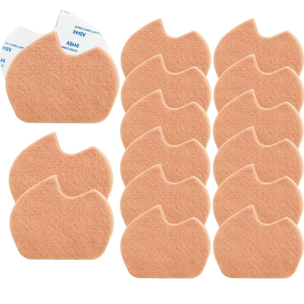 16 Self-Adhesive Felt Foot Pads for Men & Women - Forefoot Cushion Pads for Ball of Feet Pain Relief & Sesamoiditis