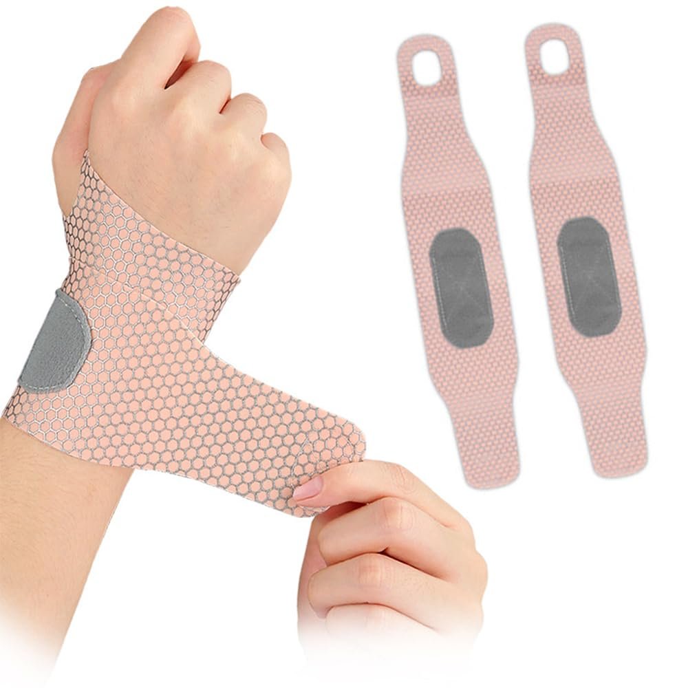 1 Pairs Elastic Wrist Strap Wrist Brace for Pain Relief, Carpal Tunnel, and Weightlifting - Skin-Friendly & Breathable Wrist Support Band Compression Strap - Men and Women