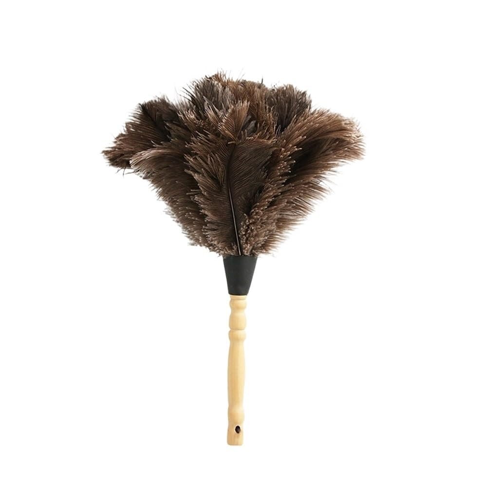 Extension Pole Limpiador De Cepillo De Polvo para El Hogar Y El Coche, Herramientas De Limpieza Del Hogar, Feather Duster (Color : S-30-35cm-beige Pole)