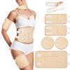 Castor Oil Pack Wrap, Organic Cotton Castor Oil Wrap 6pcs Reusable Castor Oil Packs Kit for Women Stomach Liver Detox Breast Knees Feet Legs with Heating view 1