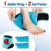 Comfytemp Ankle Ice Pack Wrap Brace for Swelling, Foot Pain Relief, 2 Gel Packs for Injuries Reusable, Hot Cold Compress Therapy for Plantar Fasciitis, Heel Spur, Achilles Tendonitis view 2