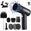 HAUSHOF Electric Spin Scrubber, Cordless Dish Scrubber Brush with 8 Replaceable Heads & 3 Speeds, Power Scrubber Electric Scrubber for Cleaning Kitchen, Sink, Bathroom, Knife Sharpener Included view 1