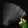 LJJCSFF 100 Pcs Transparent Bouquet Bag Cellophane Flower Sleeves Single Rose Packaging Bag Floral Wrapping Bag Flower Bag For Arrangement view 3