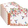 80Pcs Hummingbird Floral Paper Napkins Spring Pink Blossom Butterfly Bird Disposable Luncheon Napkin Flower Dessert Dinner Hand Napkin for Wedding Birthday, 6.5 x 6.5 Inch view 1