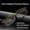 LSNTUU Intelligent Reading Glasses,Intelligent Dual Focus Reading Glasses, Eye Glasses, Intelligent Reading Glasses for Men (Silver,+1.5) view 3