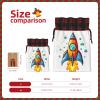 Ogniwo Drawstring Gift Bag,Gifts Decorations For Christmas Party Supplies,Reusable Xman Gift Bags,Rocket Clipart Space Ship Print view 4