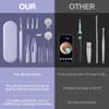 POZILAN Ear Cleaning Kit with LED Light - 15 Pack Ear Wax Removal Kit for Kids and Adults, Earwax Spoon Digger & Tweezers for Ear Cleaning Tool Present SetPurple view 2