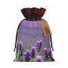 Idubi Purple Lavender Colored Flowers Stylish Christmas Gift Bags - Lightweight And Convenient Drawstring Closure,Festive Gift Wrap Options view 1