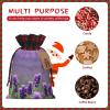 Idubi Purple Lavender Colored Flowers Stylish Christmas Gift Bags - Lightweight And Convenient Drawstring Closure,Festive Gift Wrap Options view 2