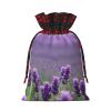Idubi Purple Lavender Colored Flowers Stylish Christmas Gift Bags - Lightweight And Convenient Drawstring Closure,Festive Gift Wrap Options view 3