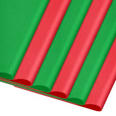 AORZIT Red & Green Tissue 80 Sheets Christmas Wrapping Paper 14x20 Inch Xmas Colored Tissue for Gift Bag Wrapping DIY Crafts Filler Birthday Party Decor
