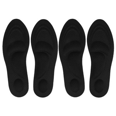 2 Pairs Feet Insoles Arch Supports Orthotics Inserts Pain Relief Feet Insoles Shoe Insole Comfortable for Men and Women(Woman-Black)