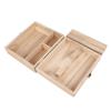 Storage Box with Rolling Tray for Organizing Wooden Box with Integrated Storage Box with Rolling Stash Box Made of Wood with Rolling Tray view 2