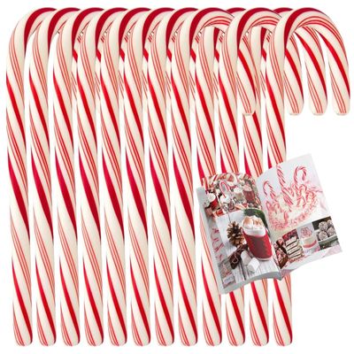 KANDYRIFIK CANDY CANES Peppermint Flavored | Red & White Stripes Individually Wrapped | Creative Idea Booklet Included (80 COUNT)