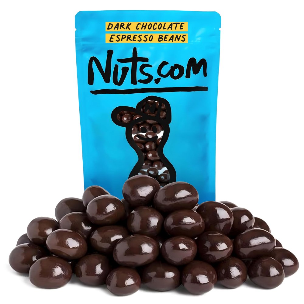 Nuts.com  Dark Chocolate Covered Espresso Bean  2 Pound Bag, Great Snack for Adults, Good Source of Antioxidants & Caffeine  For Office, Holiday Gatherings & Home Snacking