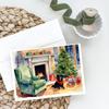 Caroline's Treasures DAC2739GCA7P Schipperke Cozy Christmas Greeting Cards Pack of 8 Blank Cards with Envelopes Whimsical A7 Size 5x7 Blank Note Cards view 2