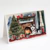 Caroline's Treasures DAC2754GCA7P Siberian Husky Cozy Christmas Greeting Cards Pack of 8 Blank Cards with Envelopes Whimsical A7 Size 5x7 Blank Note Cards view 1