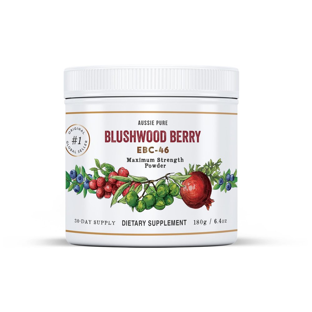 Aussie Pure Blushwood Berry Powder EBC-46 - Maximum Strength Immune and Cell Support - Contains The Fruit and Seed - 180g/6.4oz Per Container