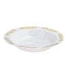 10 pcs 12 oz White Plastic Bowls with Gold Trim - Disposable Wedding Party Home Event Tableware Supplies view 1