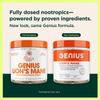 The Genius Brand Genius Lion's Mane - Plant-Based Supplement for Memory, Focus & Mood Support - Organic & Non-GMO - 120 Veggie Capsules view 2