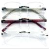 V.W.E. 3 Pairs of lightweight reading glasses with spring hinges and storage case - Rimless Modern Classic Design (3 Assorted Pairs, 1.50) view 1