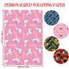 Artsadd Personalized Christmas Wrapping Paper with Name for Boys&Girls Kids Adults, Custom Birthday Xmas Gift Wrapping Paper Roll 58 x 23 Inches view 4