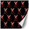 InterestPrint Personalized Merry Christmas Wrapping Paper with Name Antler Christmas Hat Customized Text Christmas Wrap Paper for Granddaughter Grandson on Birthday Party Christmas Gift Wrap view 3