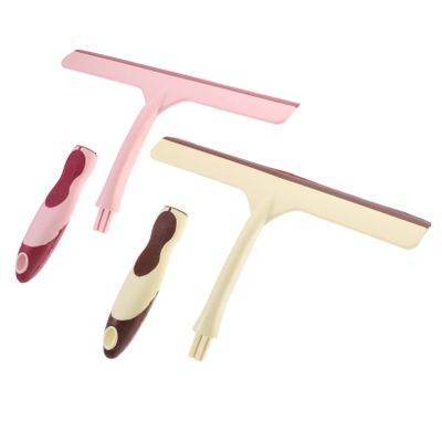 2Pcs Window Squeegee Glass Scraper with PP and Silicone for Windows