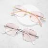 Fashion Diamond Rimless Reading Glasses for Women, Blue Light Blocking Readers, Ultralight Metal Frame Glasses (Color : Silver, Size : 1.5X) view 2