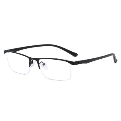 Stylish Reading Glasses for Men Women, Flexible TR Half Frames Computer Readers, Blue Light Blocking Glasses (Color : Black, Size : 1.5X)