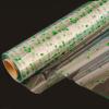 CMFYHM Clear Cellophane Wrap Roll (34" x 100Ft) Green Polka Dot Cellophane, Transparent Cellophane Roll for Treats, Gifts, Baskets, Flowers, Birthday Party,Easter, Christmas Decorations view 1