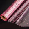 CMFYHM 34in x 100ft Clear Cellophane Wrap Roll (Pink Polka Dot),Transparent Cellophane Wrap Roll for Treats, Gifts, Baskets, Flowers, Birthday Party,Easter, Christmas Decorations view 1