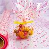 CMFYHM 34in x 100ft Clear Cellophane Wrap Roll (Pink Polka Dot),Transparent Cellophane Wrap Roll for Treats, Gifts, Baskets, Flowers, Birthday Party,Easter, Christmas Decorations view 4