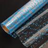 CMFYHM Clear Cellophane Wrap Roll (34" x 100Ft) Blue Polka Dot Cellophane, Transparent Cellophane Wrap Roll for Treats, Gifts, Baskets, Flowers, Birthday Party,Easter, Christmas Decorations view 1