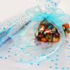 CMFYHM Clear Cellophane Wrap Roll (34" x 100Ft) Blue Polka Dot Cellophane, Transparent Cellophane Wrap Roll for Treats, Gifts, Baskets, Flowers, Birthday Party,Easter, Christmas Decorations view 4
