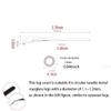 2 Pairs Sunglasses End Tips Eyeglass Ear Sock Pieces Tube Eyewear Anti-Slip Hard Plastic Cement Comfort Replacement Tips Metal Eyeglass Legs (Transparent) view 4