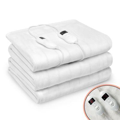 GORELAX Heated Mattress Pad King Size, Electric Mattress Pad Cover with Dual Control, 8 Heating Settings & 4 Auto Shut Off Settings, Bed Warmer with Deep Pocket, Machine Washable, Fits Up to 16 Inch
