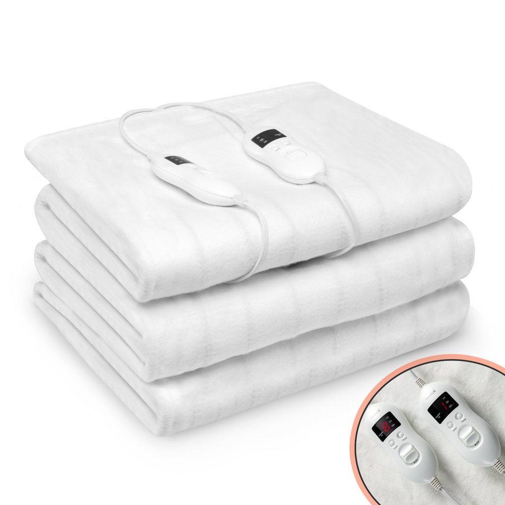 GORELAX Heated Mattress Pad King Size, Electric Mattress Pad Cover with Dual Control, 8 Heating Settings & 4 Auto Shut Off Settings, Bed Warmer with Deep Pocket, Machine Washable, Fits Up to 16 Inch