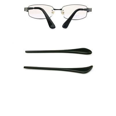 2Pairs Sunglasses End Tips Eyeglass Ear Sock Pieces Tube Eyewear Plastic Cement Glasses Sleeve Comfortable Replacement for Thin Metal Legs(Black 1.5)