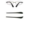 2Pairs Sunglasses End Tips Eyeglass Ear Sock Pieces Tube Eyewear Plastic Cement Glasses Sleeve Comfortable Replacement for Thin Metal Legs(Black 1.5) view 1
