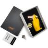 JOBON Torch Lighter, Triple Jet Flame Butane Lighter with Punch and Safety Lock (Butane Gas Not Included) (Yellow) view 3