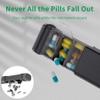 7 Day Weekly Metal Pill Organizer Travel, Kursoaya Premium Aluminum Daily Pill Box, Cute Portable Pill Case, Large Capacity Pill Holder for Supplements, Pills, Vitamins, Medicine (Black) view 2
