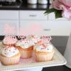 Keaziu 36PCS Happy Boss's Day Cupcake Toppers Boss Lady Women Gentleman Office Decoration Happy Boss Day Party Decorations Boss Day Decorations Birthday Party Decorations Supplies Pink view 2
