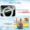 2PCS Neck CoolingTube, Reusable Ice Coolers Wearable Body CoolingProducts, Neck Coolers for HotWeather Relief for Hot Flashes and Summer (Green*2) view 2