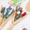 KIMOBER 50PCS Flower Bouquet Bag,Clear Cellophane Floral Bouquet Sleeve Flower Wrapping Paper Bag with Ribbon for Flower Craft Birhtday Wedding Valentine's Day Mother's Day (22 * 14 Inches) view 3