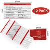 12 Pack Red Emergency Contact ID Wallet - Pocket Size, Medication List, Caretaker Cards view 2