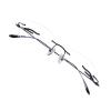 VisionGlobal Pure Titanium Frame for men/women Blue Light Blocking,Hand-set Diamond Fashion Glasses (Purple Clear, 2.00 Magnification) view 1