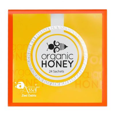 Organic Natural Honey (Large Pack of 24 Sachets 10Gram Each)