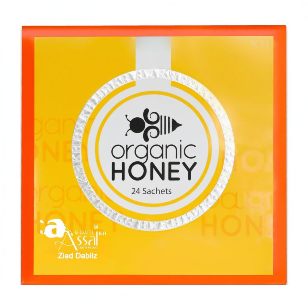 Organic Natural Honey (Large Pack of 24 Sachets 10Gram Each)